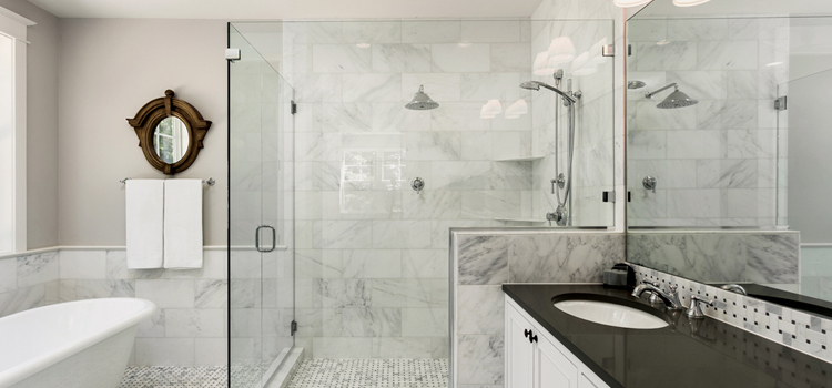 bathroom shower door installation in Mountain House