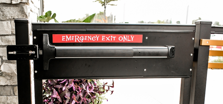 emergency push bar installation in Mountain House